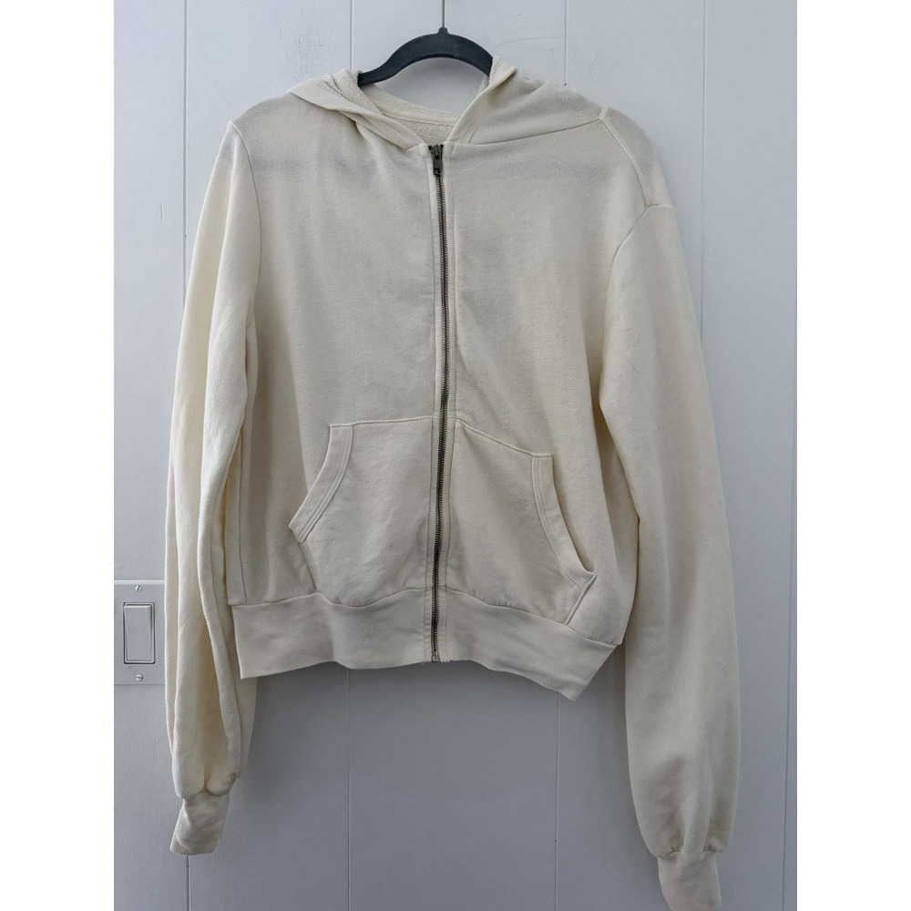 Wildfox Adventure List Malibu Hoodie in a Vintage White colorway XS